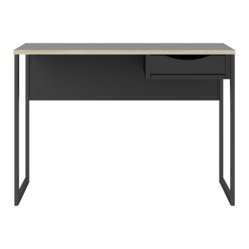 Bureau Loek zwart spaanplaat hout 110 x 48,4 cm