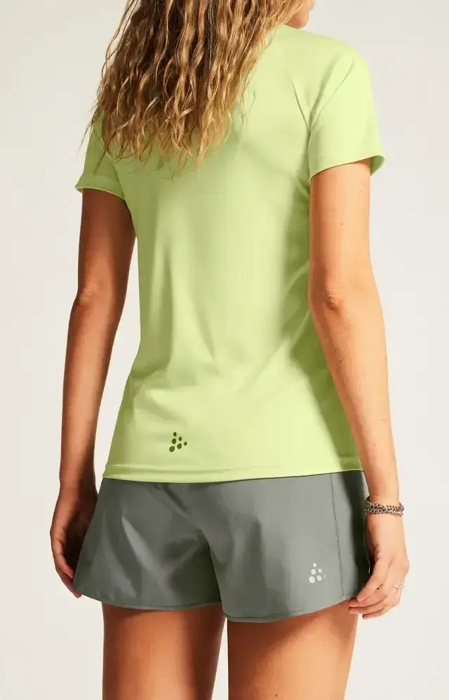 Craft CORE Unify Logo Hardloopshirt Korte Mouwen Lichtgroen Dames