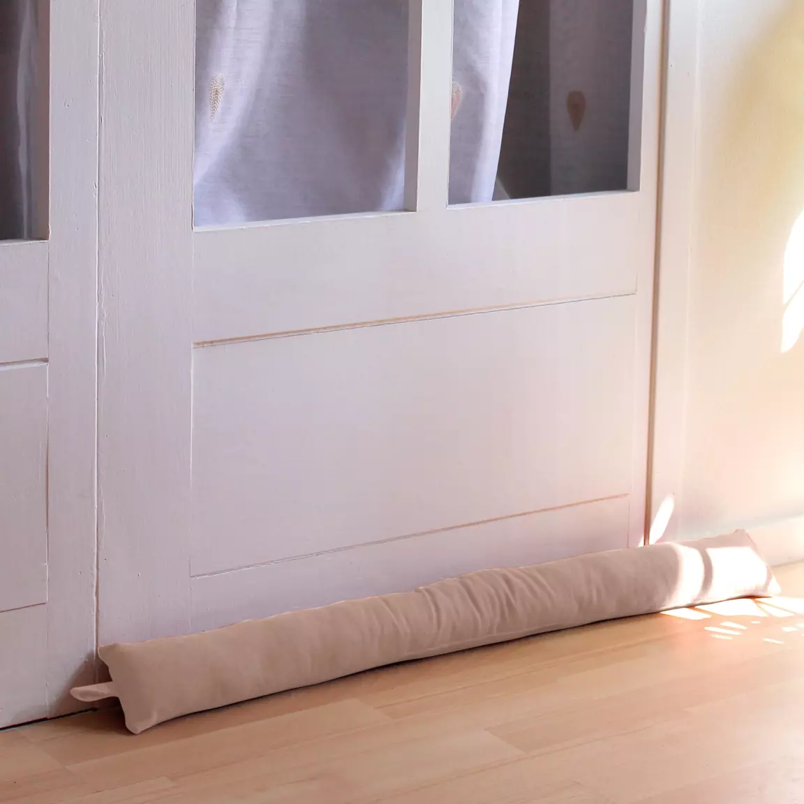 Coussin bas de porte coton recyclé (80 x 8 cm) Dune Beige