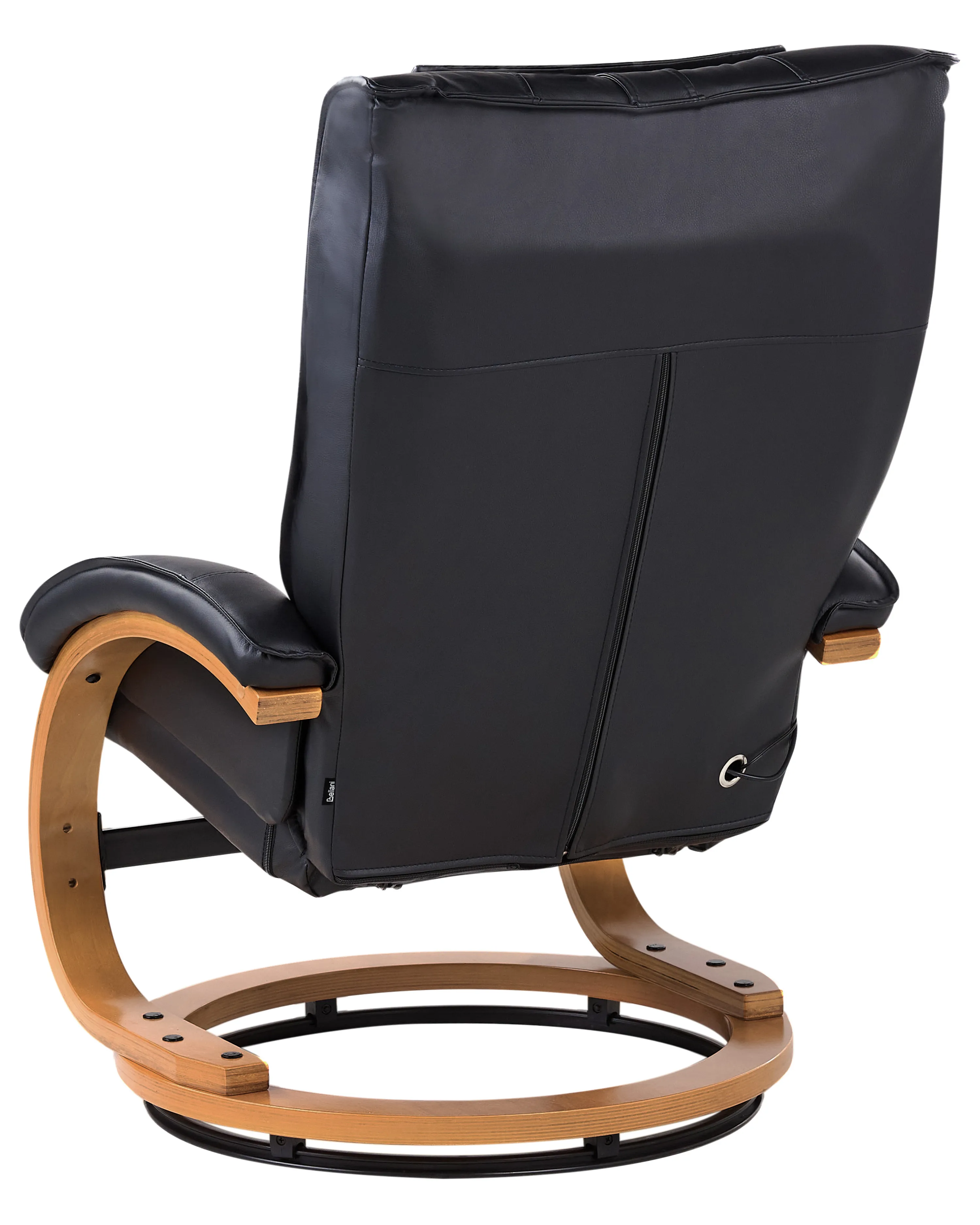 Massagestoel MAJESTIC met voetenbank Kunstleer Zwart