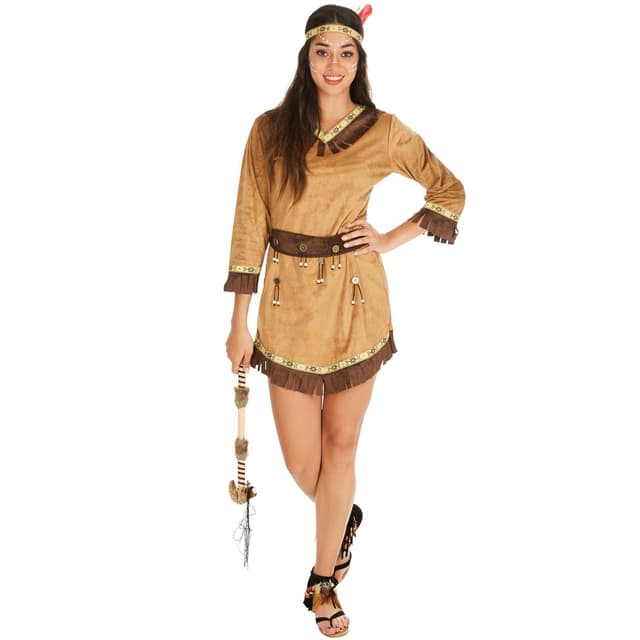 Indianerpigen Apache Ashley kostume