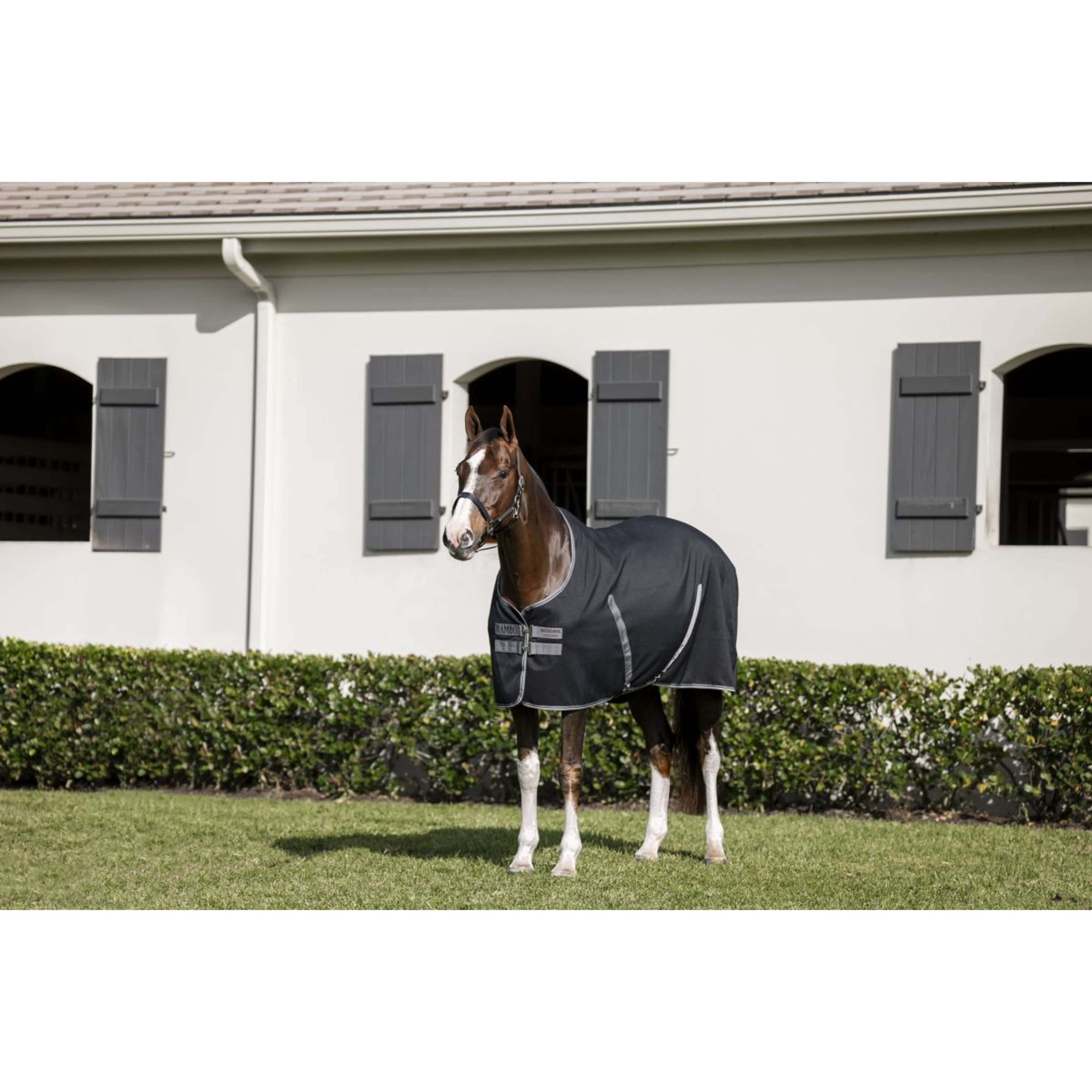 Rambo Stable Sheet Black/Thunderstorm Grey/Silver