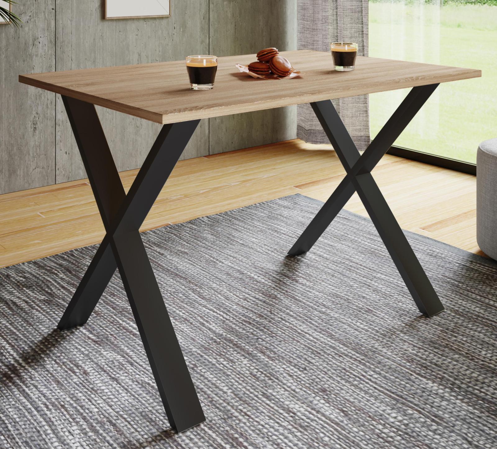 Esstisch XONA - Sonoma Eiche-schwarz - 110x50 cm