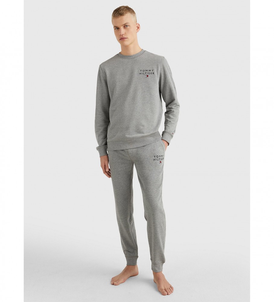 Moletom Tommy Hilfiger com gola redonda cinza