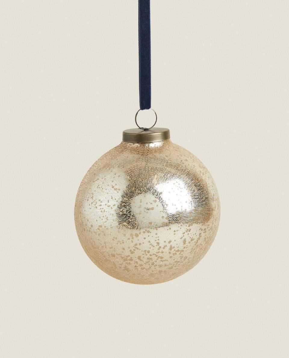 Enfeite de Natal de Vidro com Luzes
