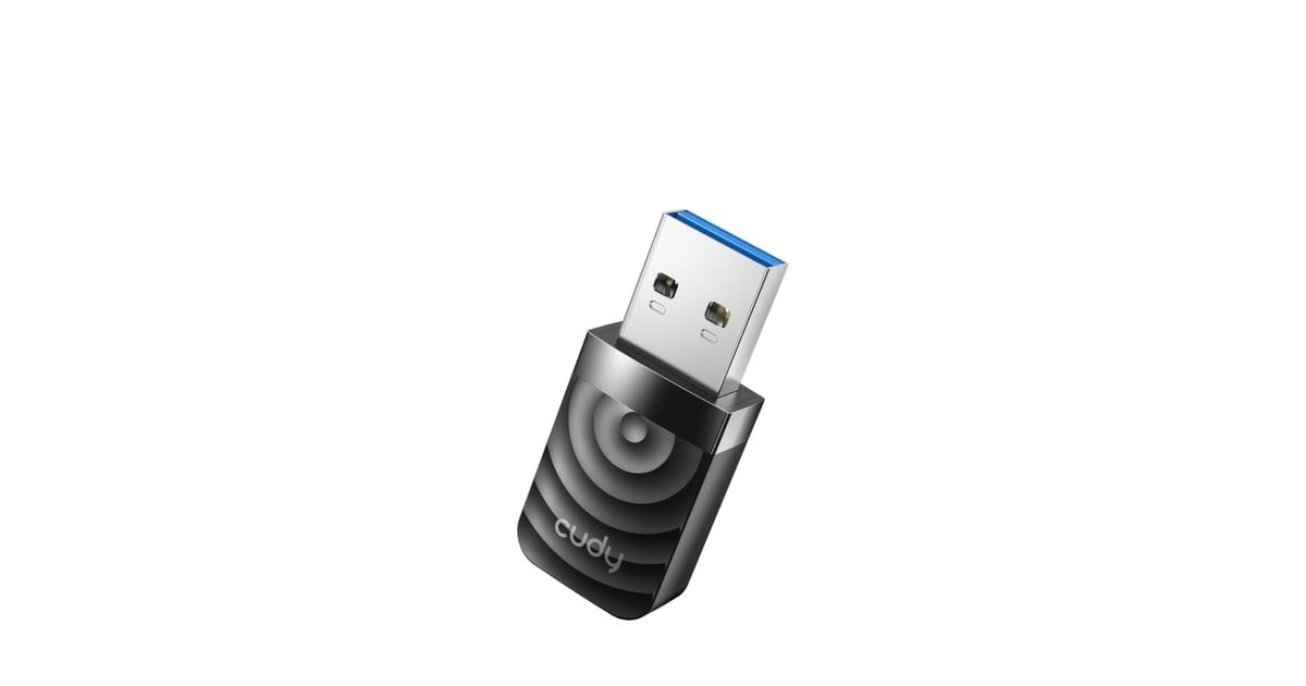 CudyAC1300 Wi-Fi USB wlan adapter  (Zwart)