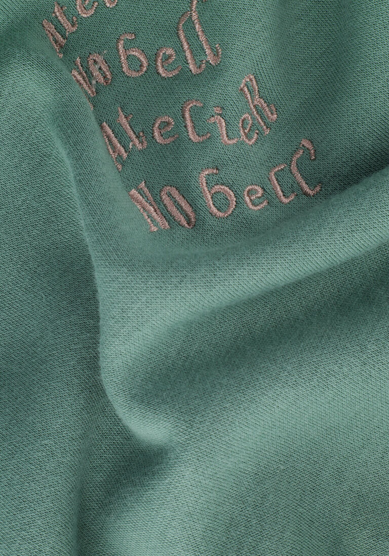 NOBELL turquoise nobell sweater kuran hooded furry sweater