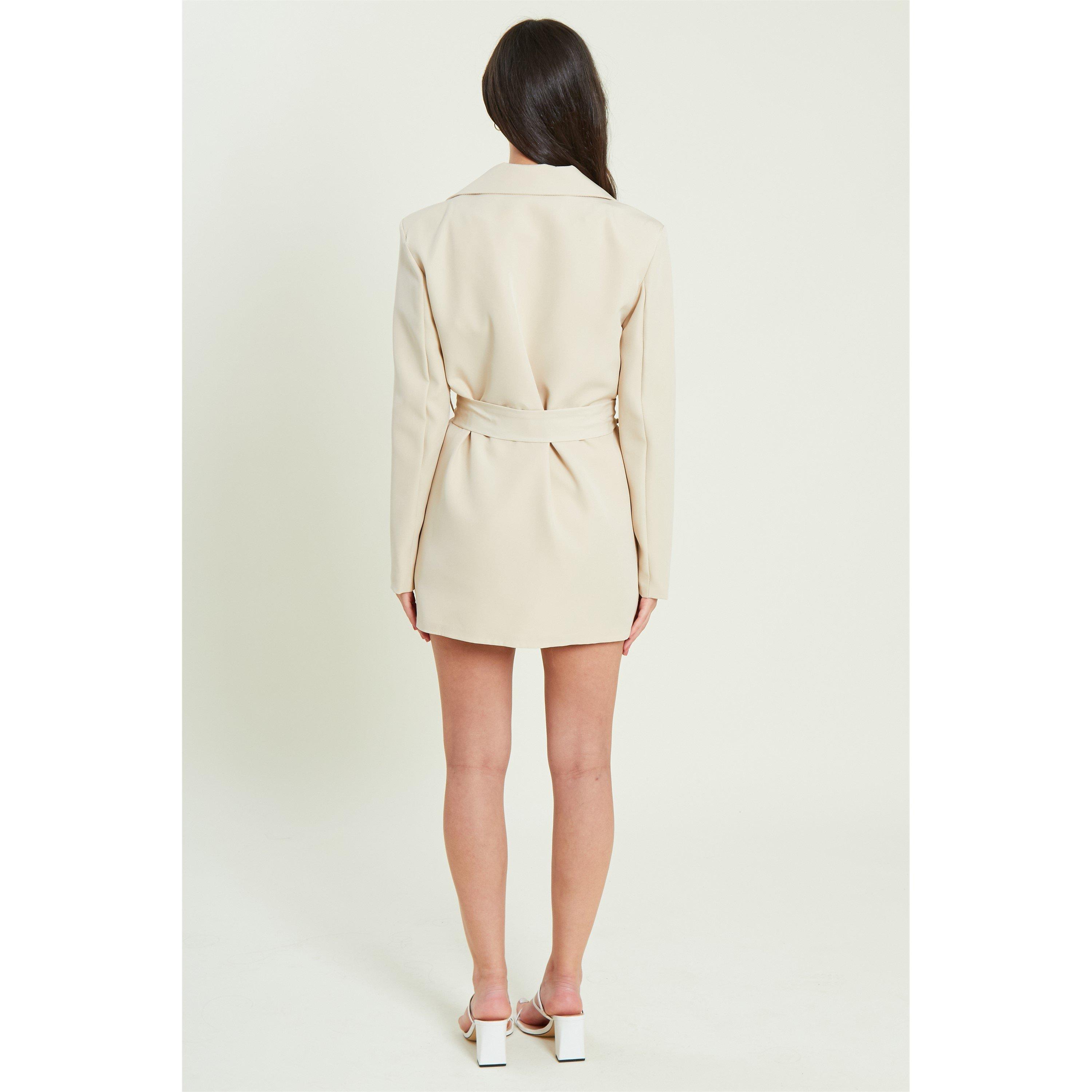 Be You Tie Belt Tailored Blazer