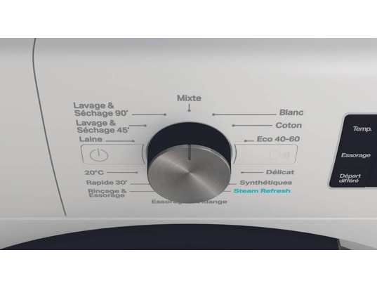 WHIRLPOOL - Lave linge sechant Frontal PFFWDB864349BVFR 1400tr/mn, Steam refresh