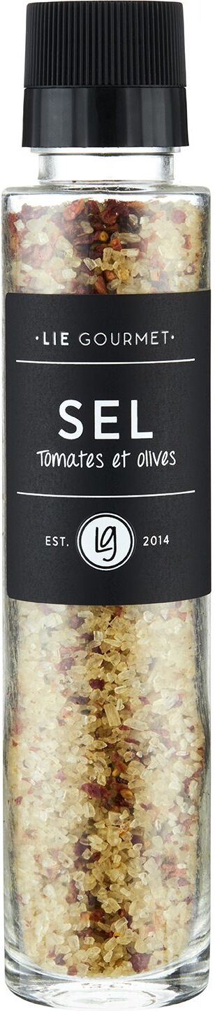 Lie Gourmet zoutgrinder met tomaat & olijf 220 gr