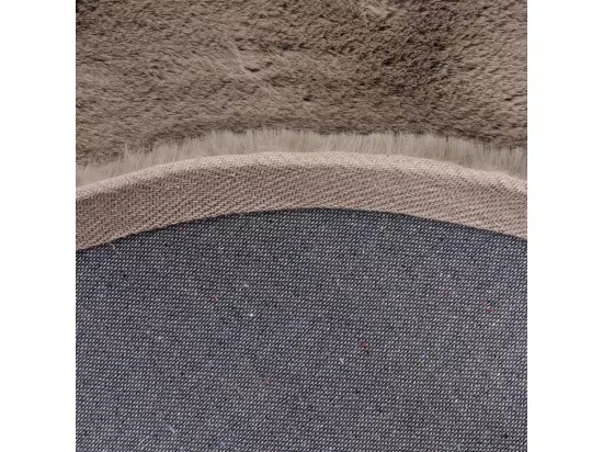 Tapis Uni Rond Doux à Poils Longs 