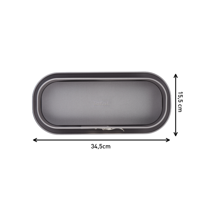 Delibake acier rouge carbone moule à cake à charnière 30cm