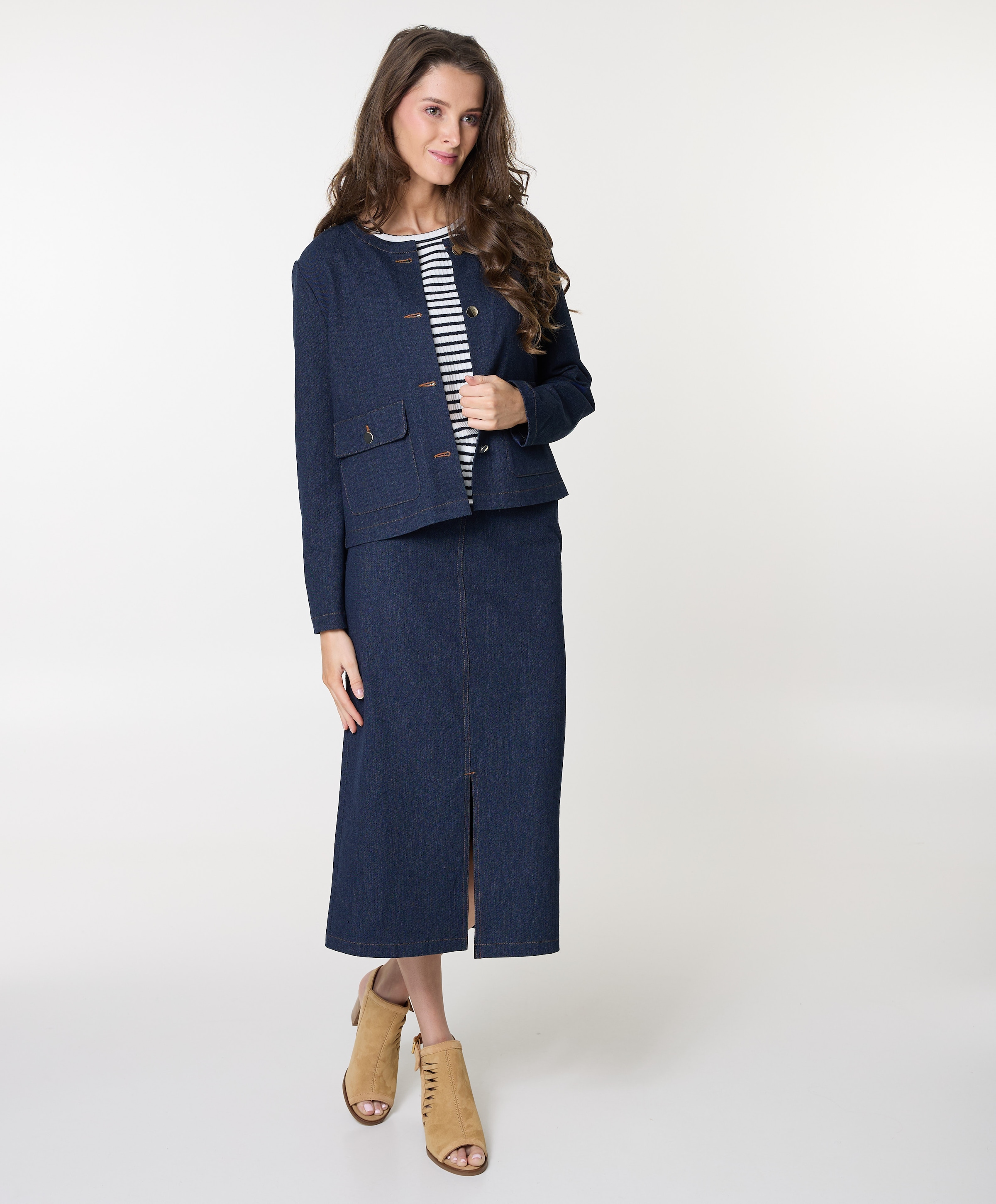 Frank Walder Dames jas blauw