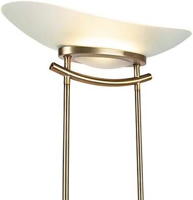 QAZQA - Moderne Stehleuchte I Stehlampe I Standleuchte I Lampe I Leuchte Bronze inkl. LED und Dimmer - Lexus Dimmer I Dimmbar I Wohnzimmer I Schlafzimmer I Deckenfluter - Stahl Länglich - I (nicht aus