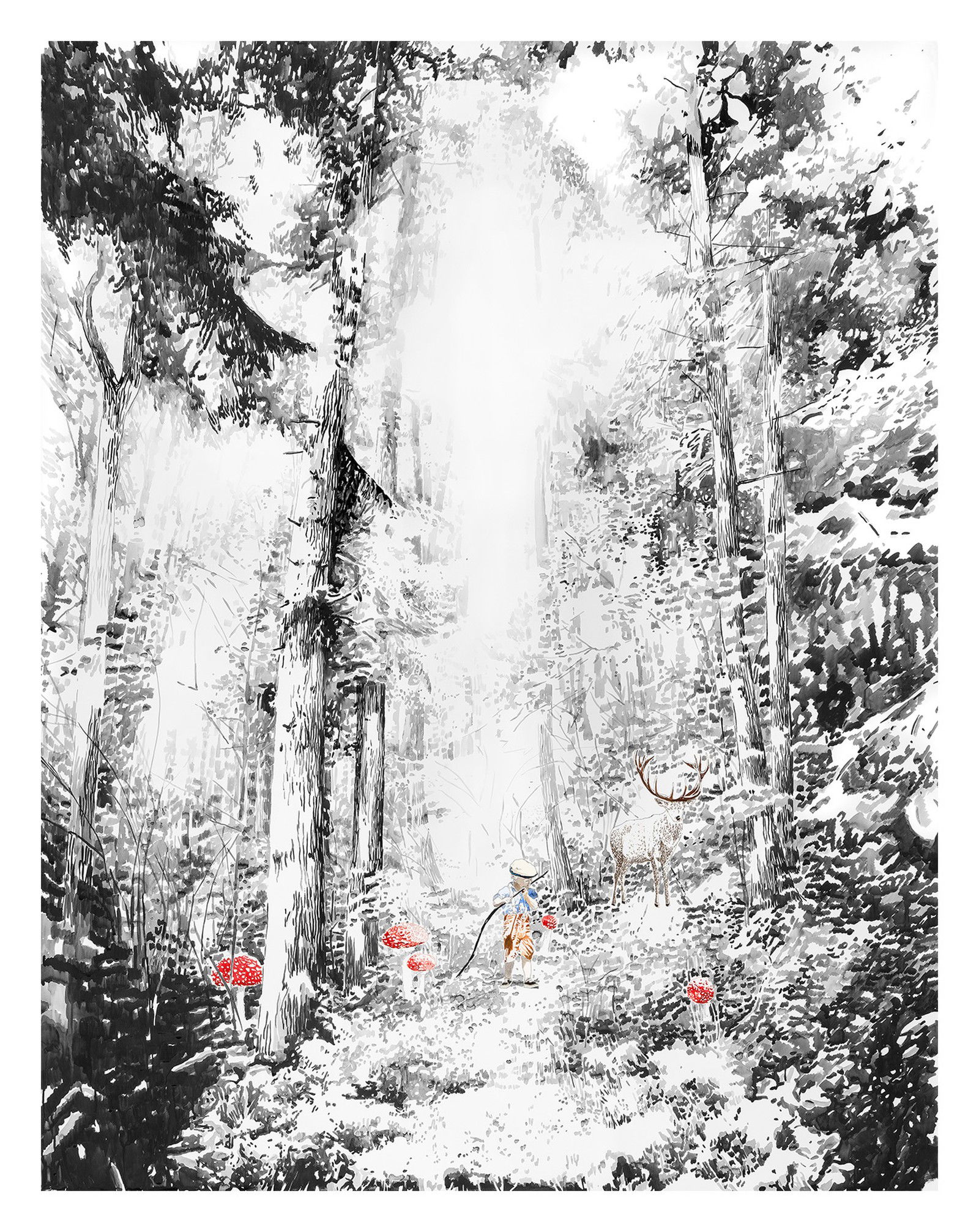 Winter Forest by Malgosia Jankowska - Limited Edition. Edition of: 100. Signed.
