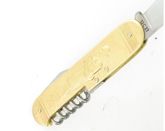 Musicien - Femme aux Sabots - INOX - 3 Pièces Couteau de poche par Coursolle