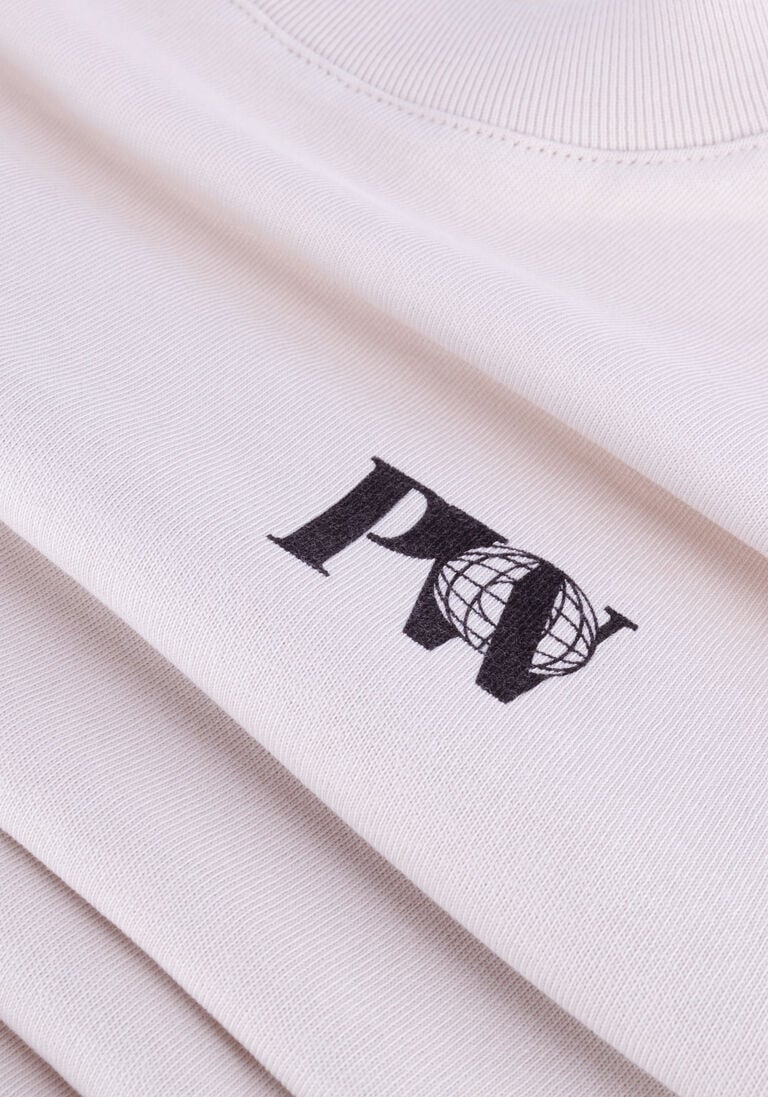 PUREWHITE gebroken wit purewhite  crewneck jersey long sleeve with graphic prints