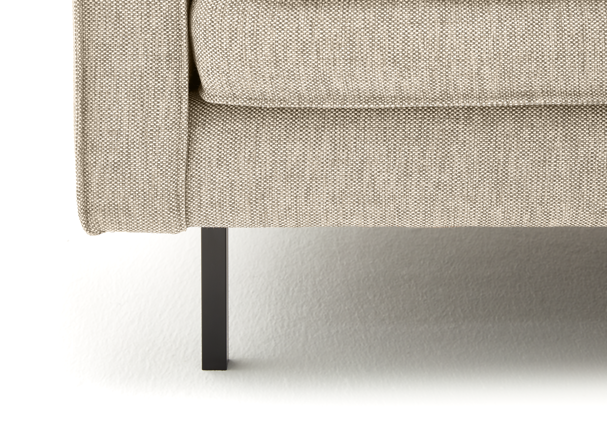 Loods 5 Design 2-zitsbank Slimm Stof Outside 2 Zits - 150 cm | Solution Beige 05 | Poten: Zwart
