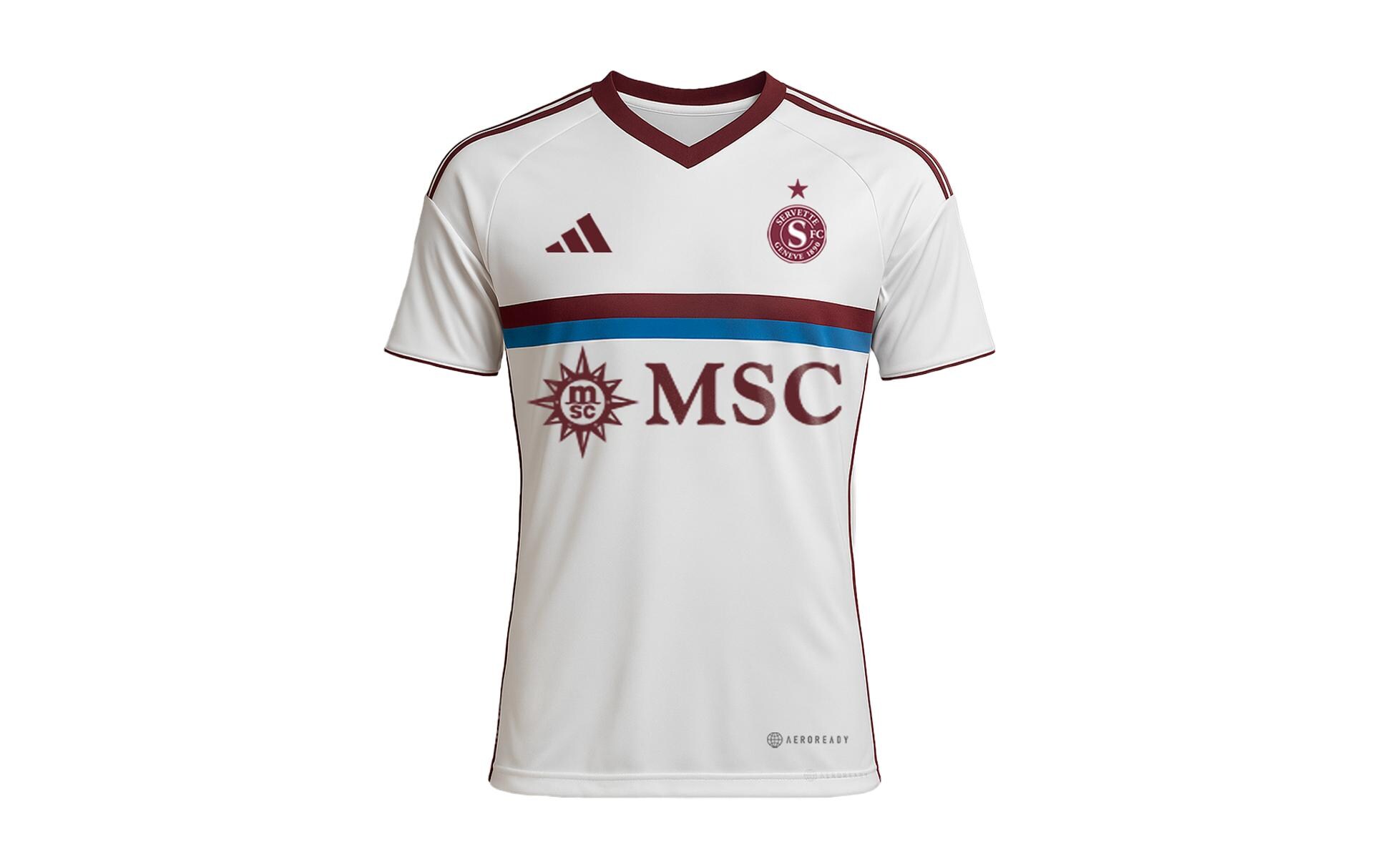 Jersey Away Junior 25/26 128, WeissAuswärtstrikot des Servette FC für die Saison 2025/26