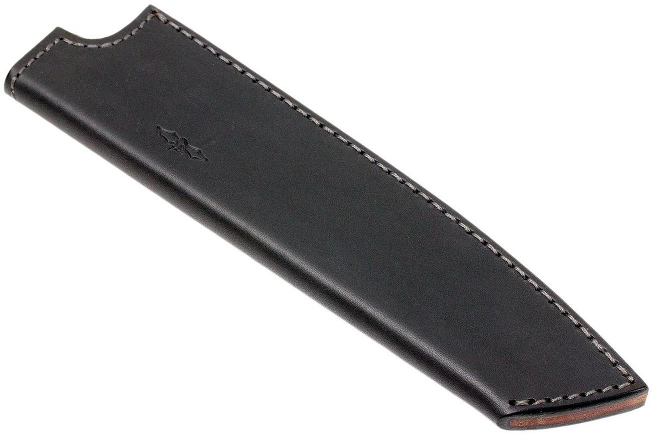 Nesmuk leren messenhouder 21 cm, koksmes, antraciet, LSS1401