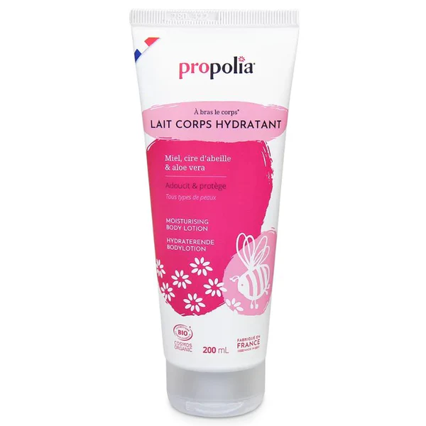 Propolia Lait Corps Hydratant - Miel Cire d’abeille & Aloe vera 200 mL