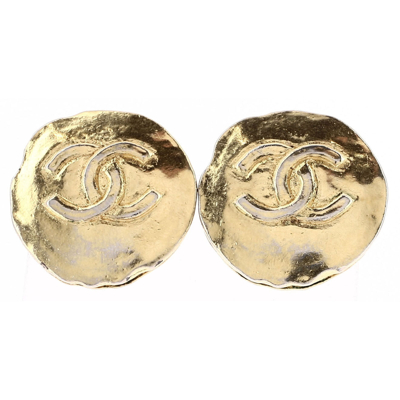 Chanel Boucles d'oreilles à clip dorées - Parfait état