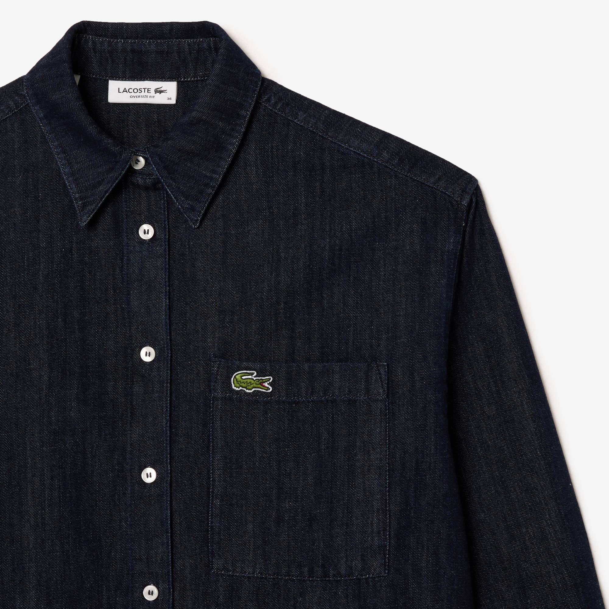 Damen LACOSTE Denim-Bluse aus Baumwolle Hemden & Tops - Blau - Lacoste - Damen