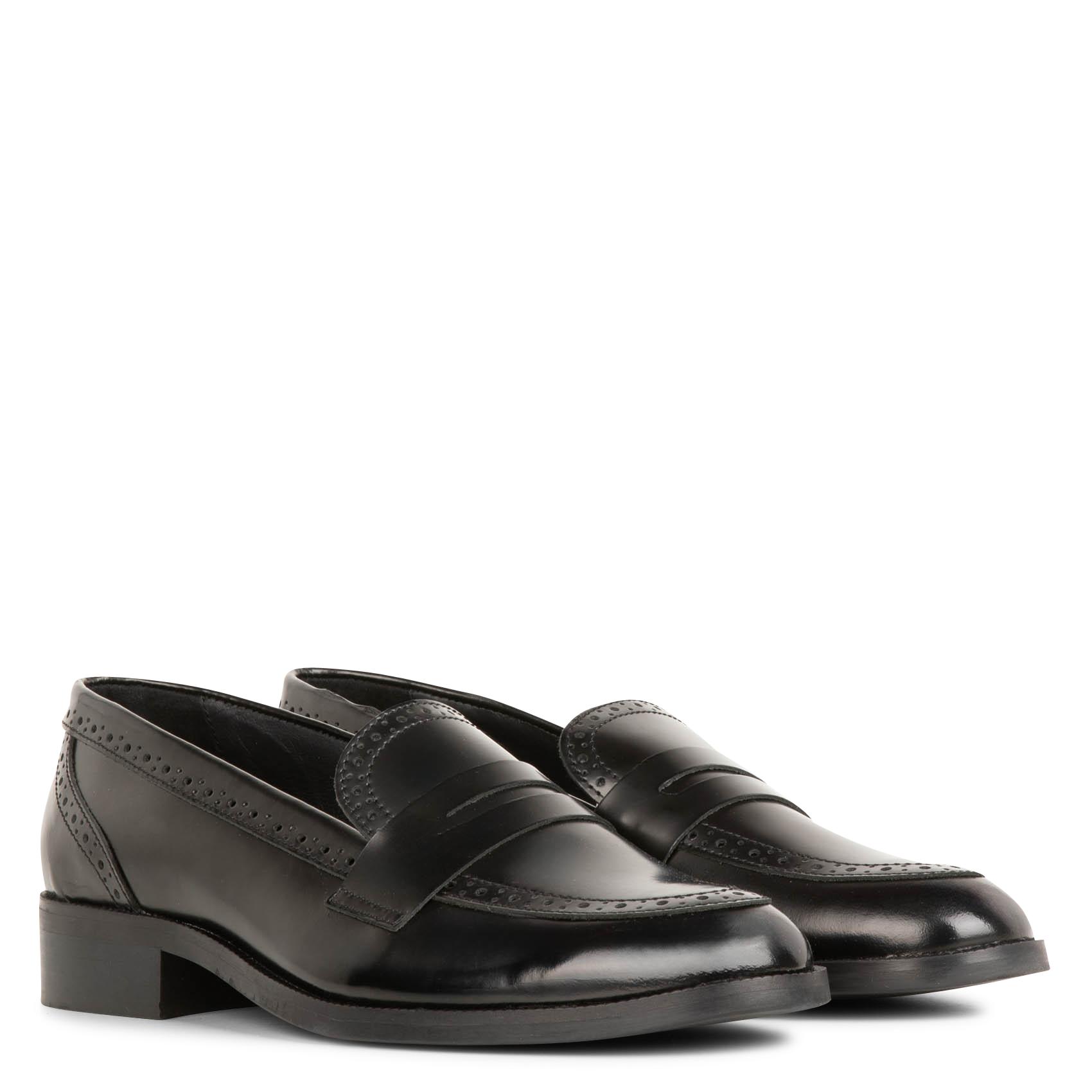 ROSS - Mocassins en cuir vernis| Noir