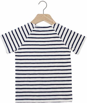 Ebbe Vallmo T-Skjorte, Offwhite/Dark Navy