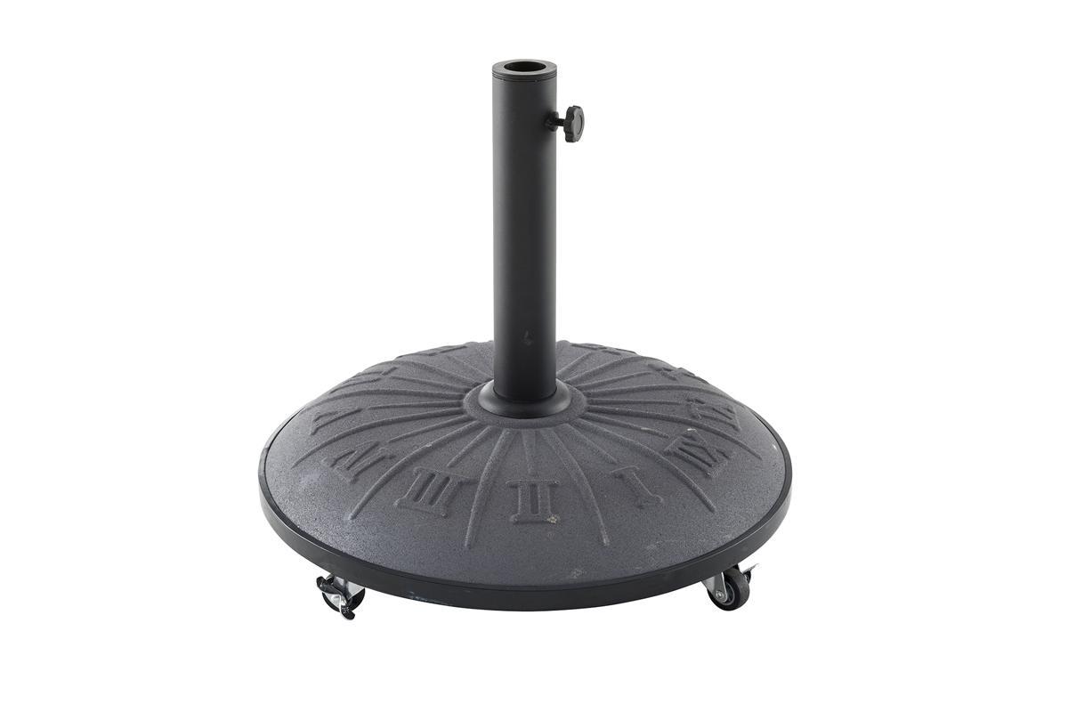 PIED PARASOL KOLYMO 25KG GRIS AVEC ROUES