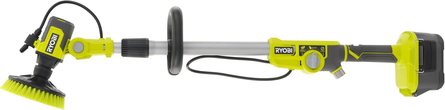 RYOBI 18 V ONE+ Akku-Nass-Reinigungsbürste RWTS18-0 (teleskopierbar bis 1,4m, 15 cm Borstenkopf, Max. Leerlaufdrehzahl min⁻¹ 0-2100, ohne Akku und Ladegerät)