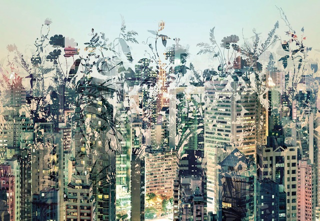 Komar Fototapete »Urban Jungle - Grösse 368 x 254 cm« bedruckt glatt Wohnzimmer, Schlafzimmer