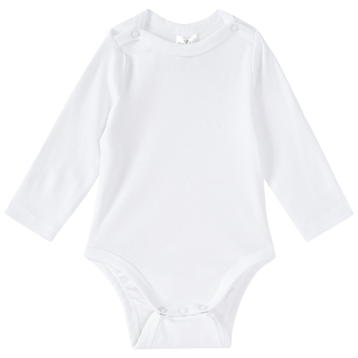 Topomini 2 Baby Langarmbodys im Set weiss
