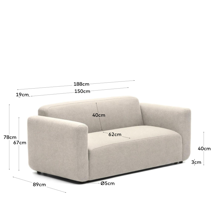 Kave Home Neom 2-zits bank Beige
