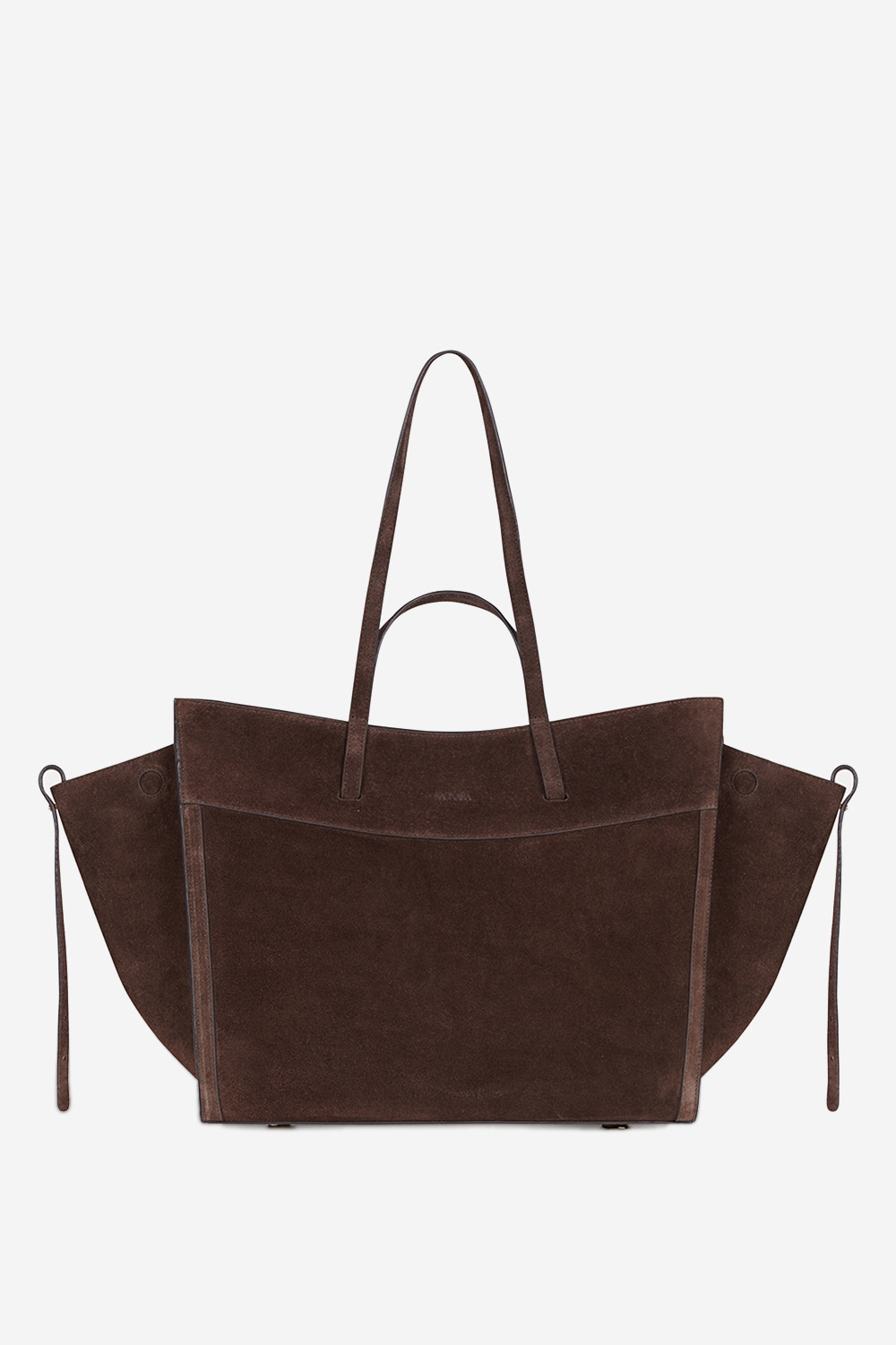 Shopping suede shoulder bag