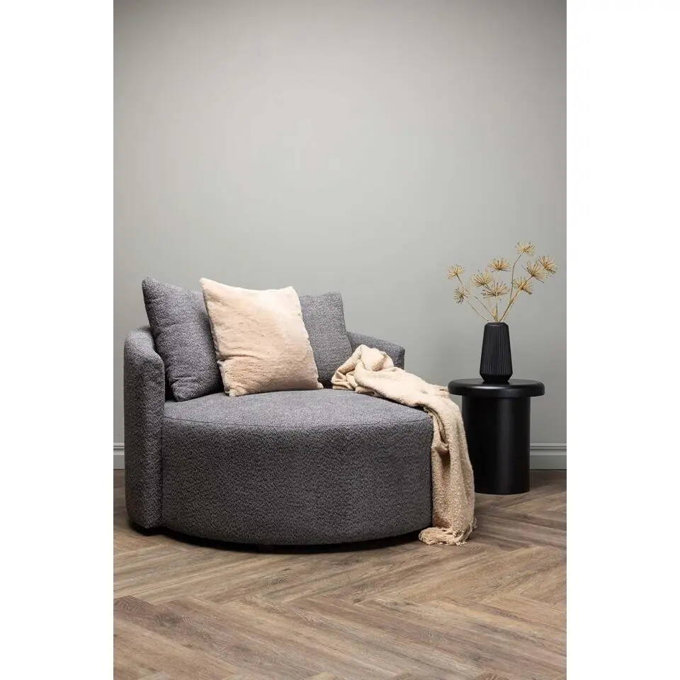 Loveseat Teddy Grijs - Zithoogte 40cm - 118x118x72cm - Kelso