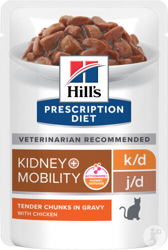 Hill's Prescription Diet k/d + Mobility Sachet Repas Pour Chat Au Poulet 12x85g