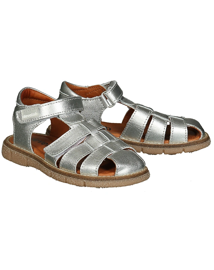 Klett-Sandalen LAGERTHA in silber metallic