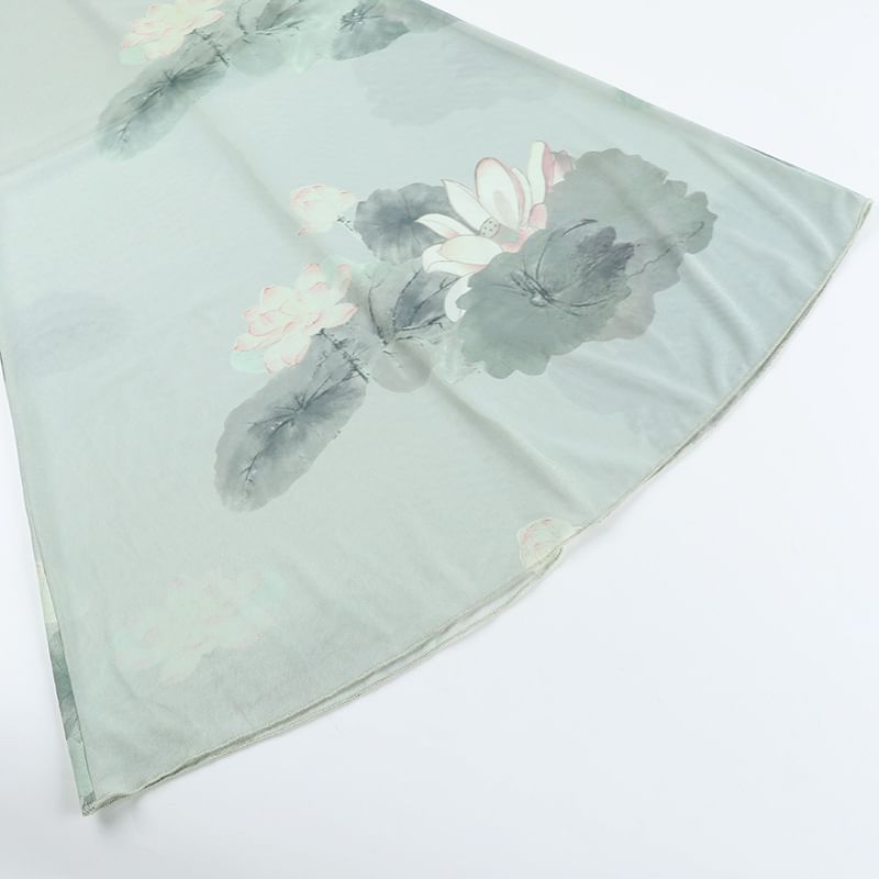 Smackthat - Spaghettibandjes, col, bloemen maxi-jurk