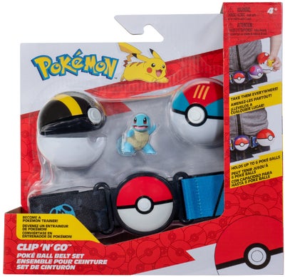 Pokémon Clip 'N' Go Belte Lekesett Squirtle med Poké-ball