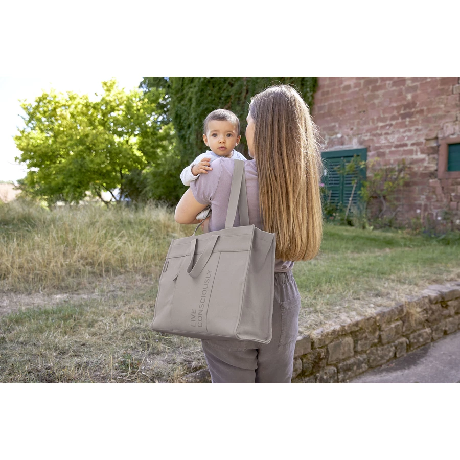 LÄSSIG Wickeltasche GRE Tote up Bag taupe