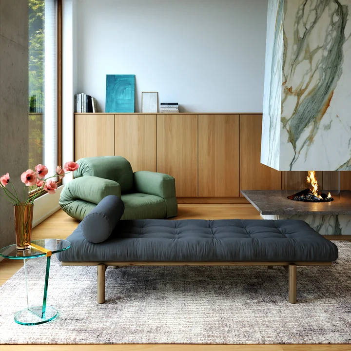 Karup Design - Pace Daybed, Kiefer natur / olivgrün