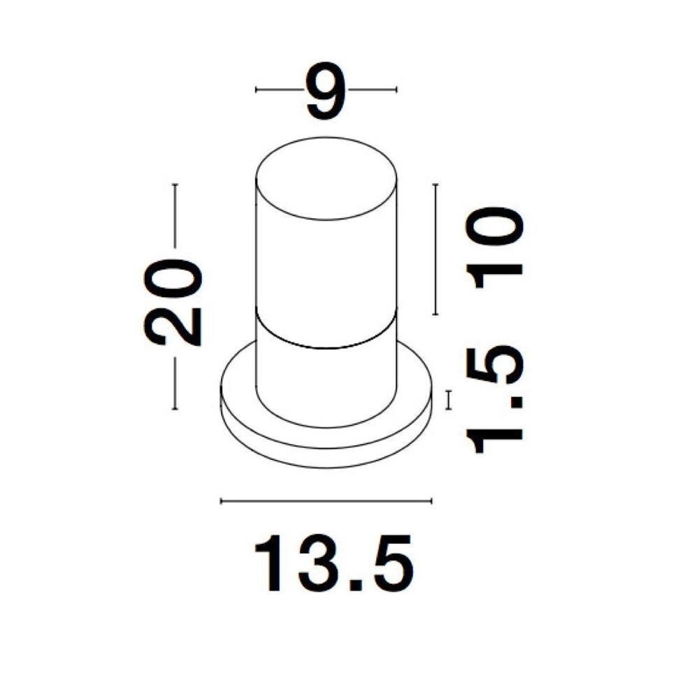 LED-padverlichting notities in zwart 10W 780lm IP65 200mm