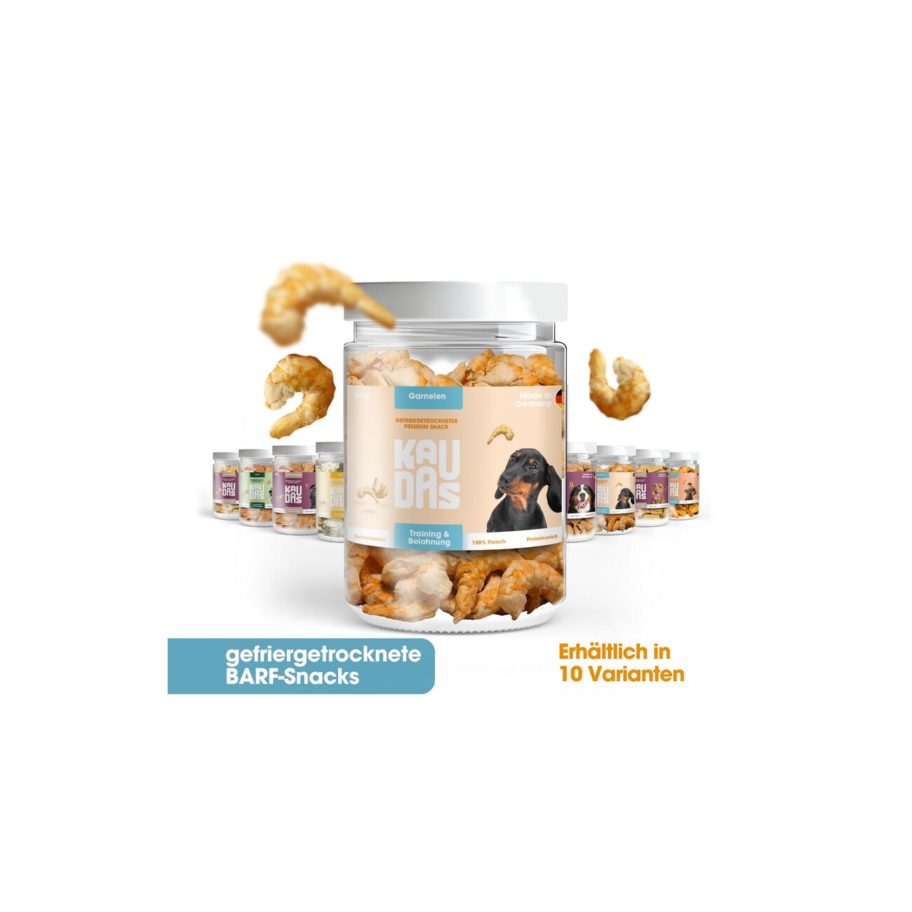 KAUDAS GarnelePur Natursnack 2x50 g