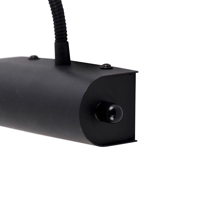 Design wandlamp zwart 18,5 cm incl. LED met dimmer - Tableau