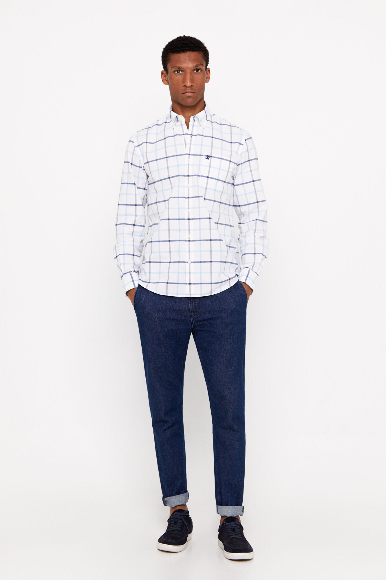camisa oxford xadrez