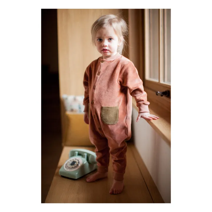 Marlot Paris Combinaison Velours Camille | Vieux Rose