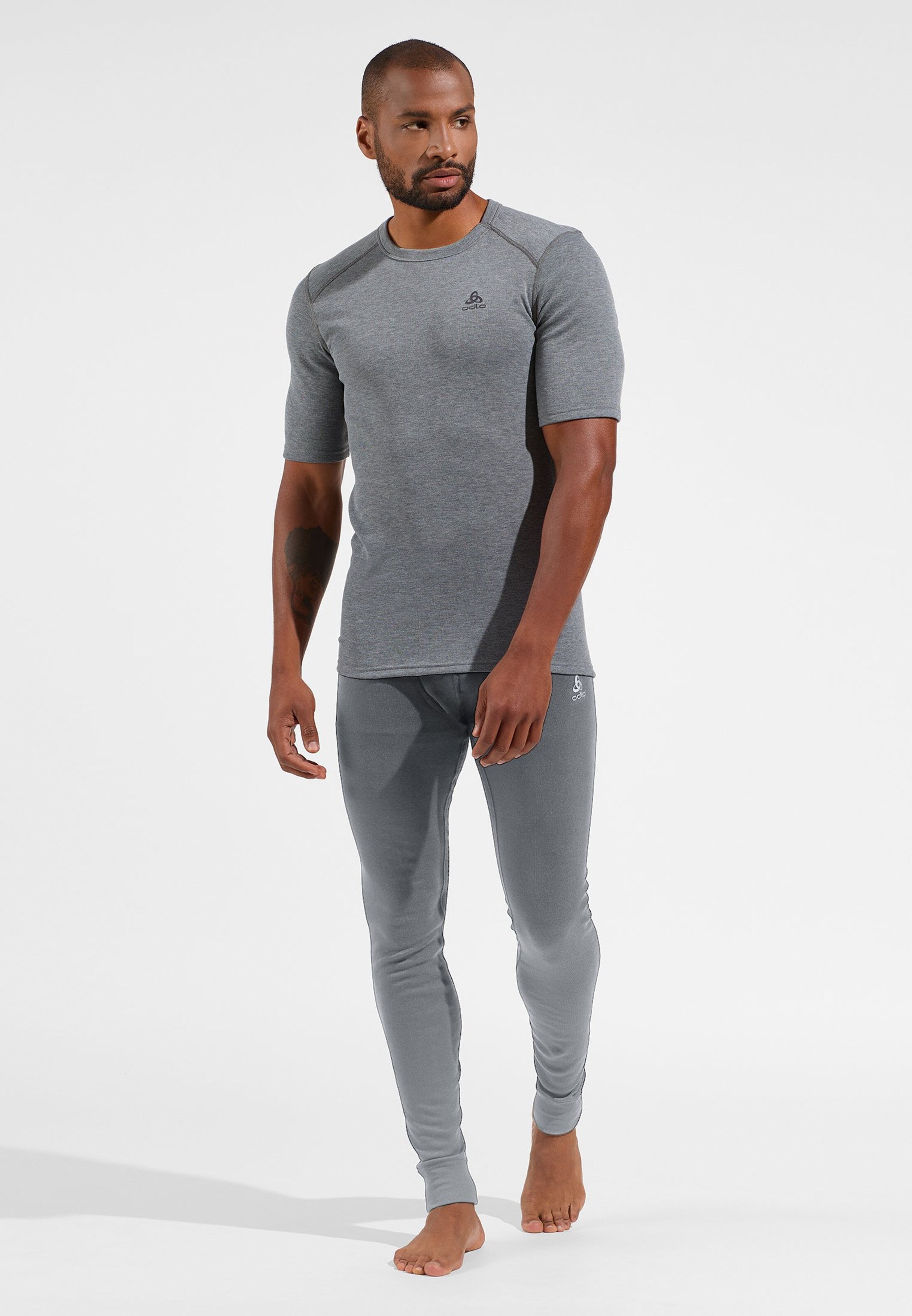 Active Warm Base Layer T-shirt in odlo steel grey melange