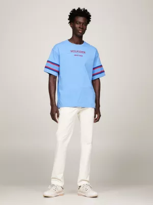Camiseta Hilfiger Monotype com mangas listradas