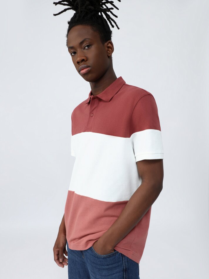 Polo colorblock - Terracota